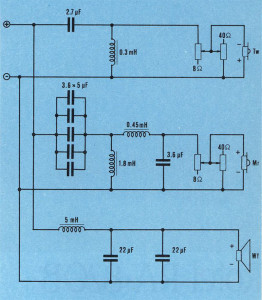 Lo schema del filtro crossover Yamaha FX-3