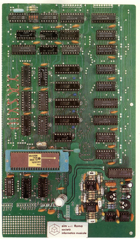 Scheda SPU/02 sviluppata dal gruppo di ricerca della SIM (Società d'Informatica Musicale) di Roma ed utilizzata dagli autori per la implementazione della rete di crossover digitale citata nel testo.